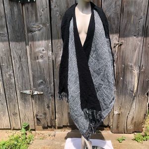 Large Sized Shawl/ Wrap With Attached Scarf